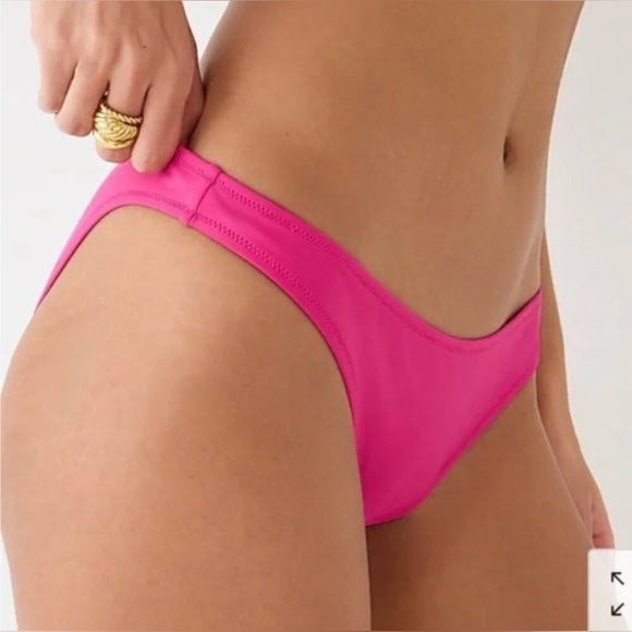 J. Crew Women’s Heritage 1989 High-Leg Bikini Bottom BP209 Radiant Fuchsia Small - Picture 1 of 6